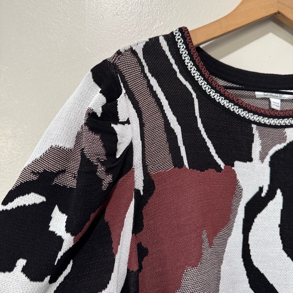 Chico's Marrakesh Leaf Jaquard Pullover Sweater NWT - Picture 3 of 8